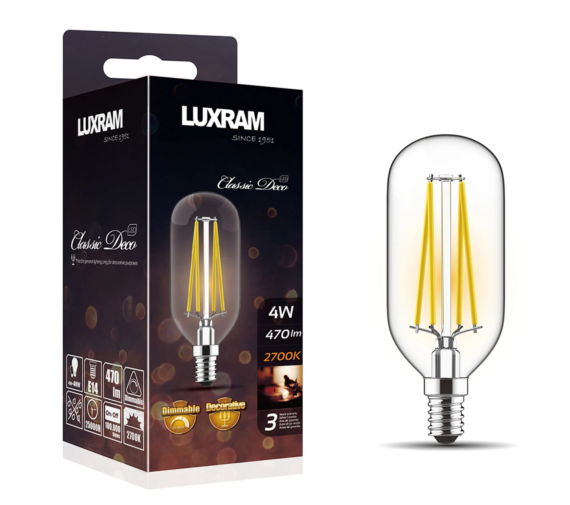 Classic Deco LED Lamps Luxram Vintage